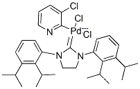 1,3-bis[2,6-di(propan-2-yl)phenyl]imidazolidin-2-ide,3-chloropyridine,dichloropalladium